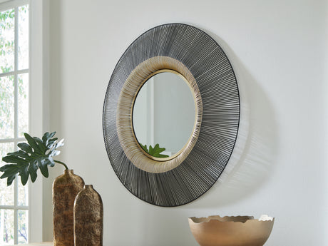 Furniture City Houma - Ashley Furniture - Dallmen Accent Mirror - Accent Mirror / Black/Gold Finish - A8010407
