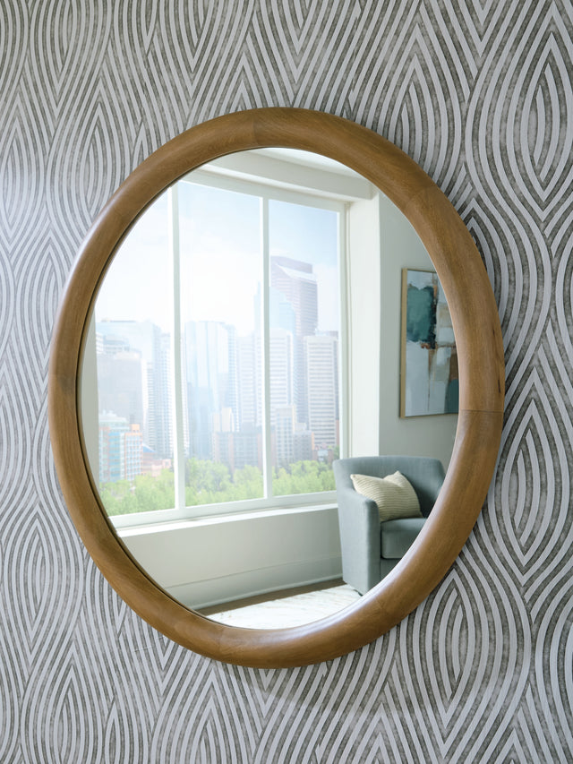 Furniture City Houma - Ashley Furniture - Yadiel Mirror - Accent Mirror / Brown - A8010426