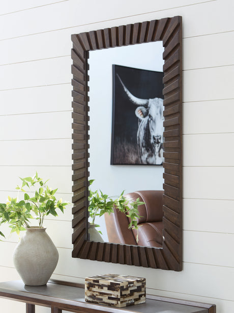 Furniture City Houma - Ashley Furniture - Advin Accent Mirror - Accent Mirror / Dark Brown - A8010428