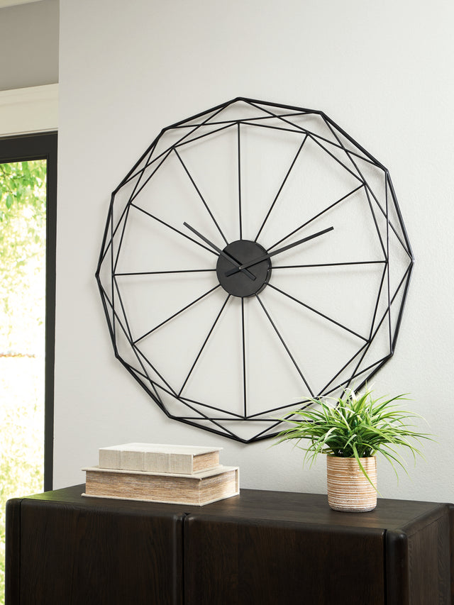 Furniture City Houma - Ashley Furniture - Arkthorne Wall Clock - Wall Clock / Black - A8010429