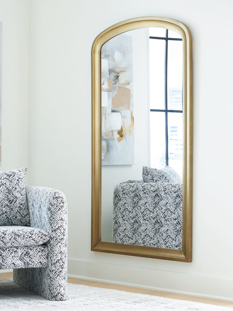 Furniture City Houma - Ashley Furniture - Fintan Floor Mirror - Floor Mirror / Gold Finish - A8010436