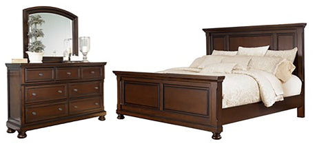 Furniture City Houma - Ashley Furniture - Porter King Panel Bed, Dresser and Mirror - King Panel Bed, Dresser and Mirror - B697B34
