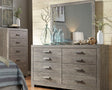 Furniture City Houma - Ashley Furniture - Culverbach Dresser and Mirror - Dresser and Mirror / Gray - B070B1