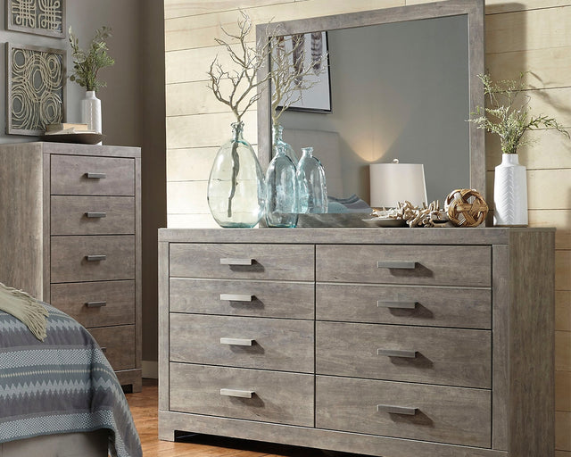 Furniture City Houma - Ashley Furniture - Culverbach Dresser and Mirror - Dresser and Mirror / Gray - B070B1