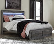 Furniture City Houma - Ashley Furniture - Baystorm Queen Panel Bed with 2 Storage Drawers - Queen Panel Bed with 2 Storage Drawers / Gray - B221B5