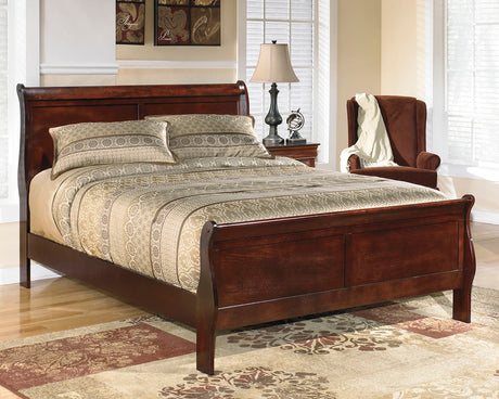 Furniture City Houma - Ashley Furniture - Alisdair Bedroom - King Sleigh Bed / Reddish Brown - B376B8