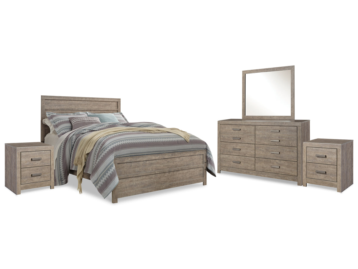 Furniture City Houma - Ashley Furniture - Culverbach Queen Bed with Mirrored Dresser and 2 Nightstand - Queen Bed with Mirrored Dresser and 2 Nightstand - B070B11