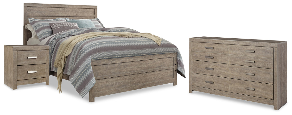 Furniture City Houma - Ashley Furniture - Culverbach Queen Panel Bed - Queen Panel Bed, Dresser and Nightstand / Gray - B070B31