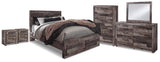 Furniture City Houma - Ashley Furniture - Derekson Queen Storage Bed, Dresser, Mirror, Chest and 2 Nightstands - Queen Storage Bed, Dresser, Mirror, Chest and 2 Nightstands - B200B72