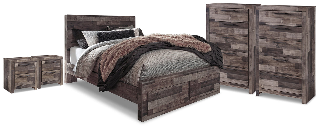 Furniture City Houma - Ashley Furniture - Derekson Queen Storage Bed, 2 Chests and 2 Nightstands - Queen Storage Bed, 2 Chests and 2 Nightstands - B200B71