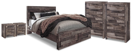 Furniture City Houma - Ashley Furniture - Derekson Queen Storage Bed, 2 Chests and 2 Nightstands - Queen Storage Bed, 2 Chests and 2 Nightstands - B200B71