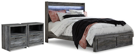 Furniture City Houma - Ashley Furniture - Baystorm Queen Panel Storage Bed and 2 Nightstands - Queen Panel Storage Bed and 2 Nightstands - B221B84