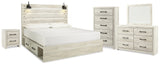 Furniture City Houma - Ashley Furniture - Cambeck King Panel Storage Bed, Dresser, Mirror, Chest and Nightstand - King Panel Storage Bed, Dresser, Mirror, Chest and Nightstand - B192B110