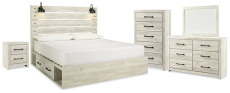 Furniture City Houma - Ashley Furniture - Cambeck King Panel Storage Bed, Dresser, Mirror, Chest and Nightstand - King Panel Storage Bed, Dresser, Mirror, Chest and Nightstand - B192B110
