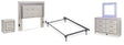 Furniture City Houma - Ashley Furniture - Zyniden Full Panel Headboard Bed, Dresser, Mirror, Chest and Nightstand - Full Panel Headboard Bed, Dresser, Mirror, Chest and Nightstand / Silver - B2114B15