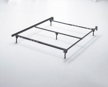 Furniture City Houma - Ashley Furniture - Platform Bedroom - Queen Bolt on Bed Frame / Metallic - B100-31