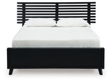 Danziar Queen Slat Panel Platform Bed, Dresser and Mirror