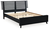 Danziar Queen Slat Panel Platform Bed, Dresser and Mirror