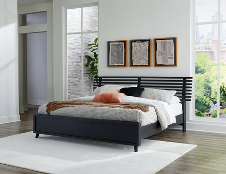 Furniture City Houma - Ashley Furniture - Danziar Bedroom - Full Slat Panel Bed / Black - B1013B19