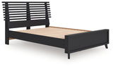 Danziar Full Slat Panel Platform Bed, Dresser and Mirror