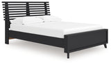 Danziar Full Slat Panel Platform Bed, Dresser and Mirror