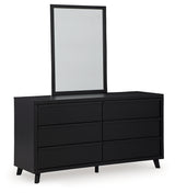 Danziar Queen Slat Panel Bed, Dresser and Mirror