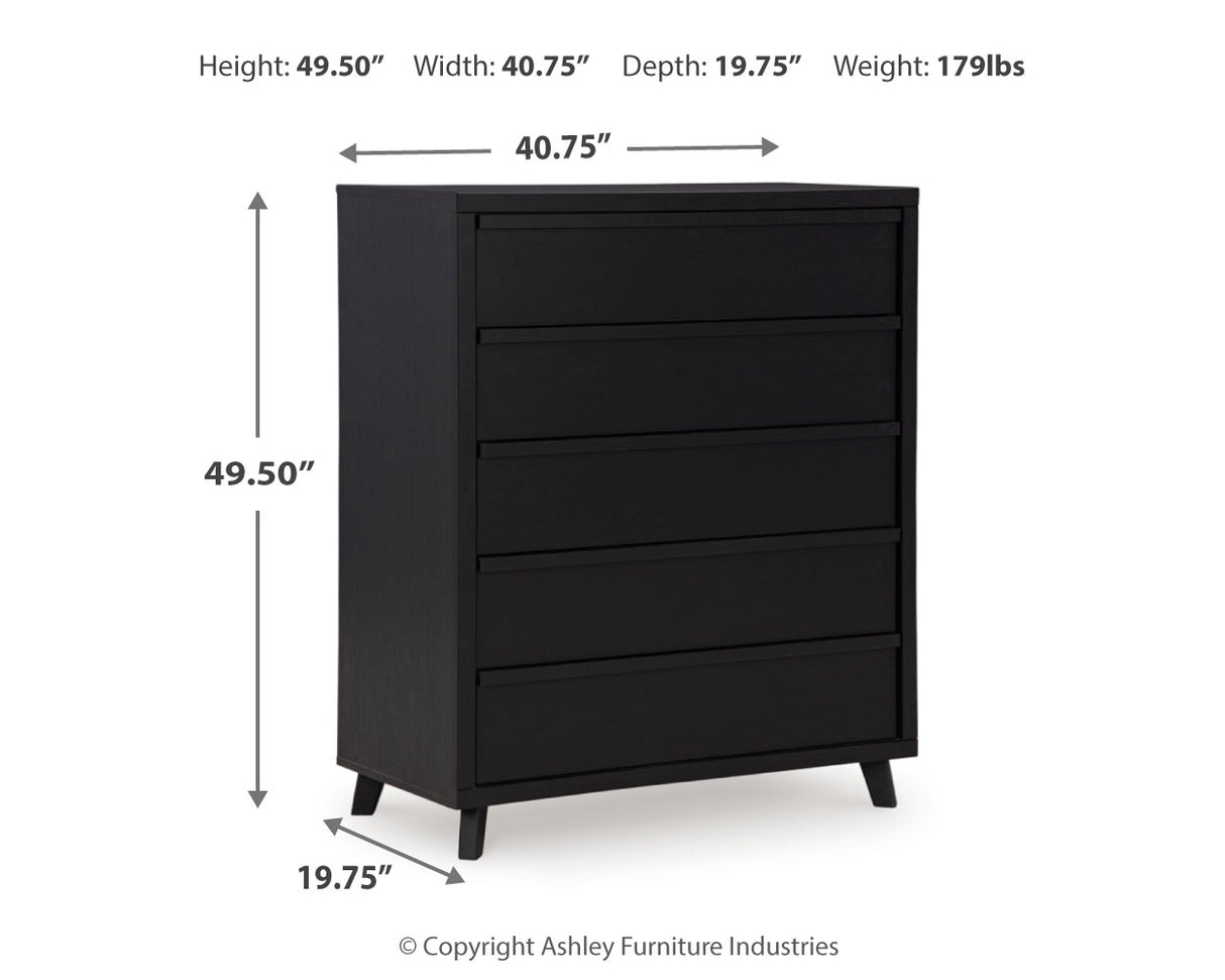Danziar Queen Bed, Dresser, Mirror, Chest and Nightstand