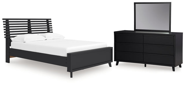Furniture City Houma - Ashley Furniture - Danziar Full Slat Panel Platform Bed, Dresser and Mirror - Full Slat Panel Platform Bed, Dresser and Mirror - B1013B24