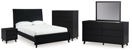 Furniture City Houma - Ashley Furniture - Danziar Queen Bed, Dresser, Mirror, Chest and Nightstand - Queen Bed, Dresser, Mirror, Chest and Nightstand / Black - B1013B30
