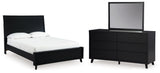 Danziar Queen Panel Platform Bed, Dresser and Mirror