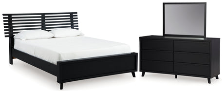 Furniture City Houma - Ashley Furniture - Danziar Queen Slat Panel Platform Bed, Dresser and Mirror - Queen Slat Panel Platform Bed, Dresser and Mirror - B1013B16