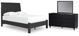 Danziar Full Panel Bed, Dresser and Mirror