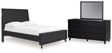 Furniture City Houma - Ashley Furniture - Danziar Full Panel Platform Bed, Dresser and Mirror - Full Panel Platform Bed, Dresser and Mirror - B1013B22