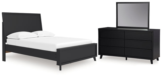 Furniture City Houma - Ashley Furniture - Danziar Full Panel Platform Bed, Dresser and Mirror - Full Panel Platform Bed, Dresser and Mirror - B1013B22