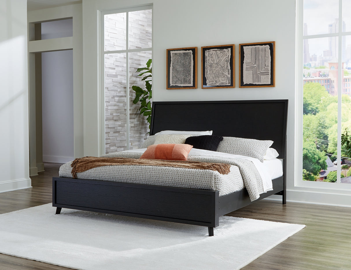 Furniture City Houma - Ashley Furniture - Danziar Bedroom - King Panel Bed / Black - B1013B7