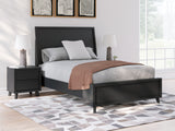Danziar Full Panel Platform Bed, Dresser and Mirror