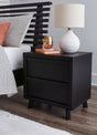 Furniture City Houma - Ashley Furniture - Danziar Nightstand - Two Drawer Night Stand / Black - B1013-92