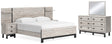 Furniture City Houma - Ashley Furniture - Vessalli King Panel Bed, Dresser, Mirror and 2 Nightstands - King Panel Bed, Dresser, Mirror and 2 Nightstands - B1036B14