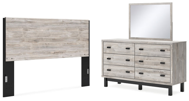 Furniture City Houma - Ashley Furniture - Vessalli King Panel Headboard, Dresser and Mirror - King Panel Headboard, Dresser and Mirror - B1036B11