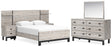 Furniture City Houma - Ashley Furniture - Vessalli Queen Panel Bed with Extensions, Dresser and Mirror - Queen Panel Bed with Extensions, Dresser and Mirror - B1036B6