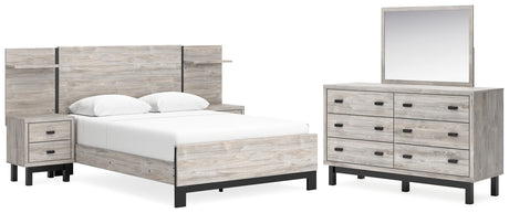 Furniture City Houma - Ashley Furniture - Vessalli Queen Panel Bed with Extensions, Dresser and Mirror - Queen Panel Bed with Extensions, Dresser and Mirror - B1036B6