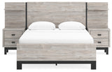 Vessalli Queen Panel Bed with Extensions, Dresser and Mirror