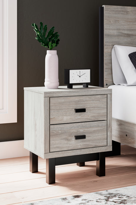 Furniture City Houma - Ashley Furniture - Vessalli Nightstand - Two Drawer Night Stand / Two-tone - B1036-92