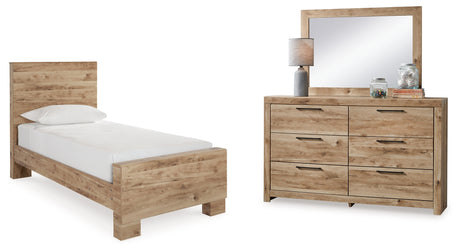 Furniture City Houma - Ashley Furniture - Hyanna Twin Panel Bed, Dresser and Mirror - Twin Panel Bed, Dresser and Mirror - B1050B22
