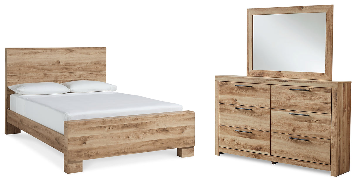 Furniture City Houma - Ashley Furniture - Hyanna Queen Panel Bed - Queen Panel Bed, Dresser and Mirror / Tan Brown - B1050B3
