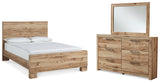 Furniture City Houma - Ashley Furniture - Hyanna Queen Panel Bed - Queen Panel Bed, Dresser and Mirror / Tan Brown - B1050B3