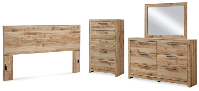Furniture City Houma - Ashley Furniture - Hyanna King Panel Headboard, Dresser, Mirror and Chest - King Panel Headboard, Dresser, Mirror and Chest - B1050B58
