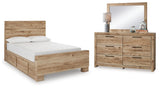 Furniture City Houma - Ashley Furniture - Hyanna Full Panel Bed with 1 Side Storage, Dresser and Mirror - Full Panel Bed with 1 Side Storage, Dresser and Mirror - B1050B27