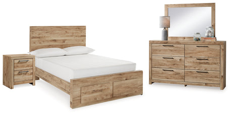 Furniture City Houma - Ashley Furniture - Hyanna Full Storage Panel Bed, Dresser, Mirror and Nightstand - Full Storage Panel Bed, Dresser, Mirror and Nightstand - B1050B68
