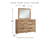 Hyanna Queen Panel Storage Bed, Dresser, Mirror, Chest and 2 Nightstands